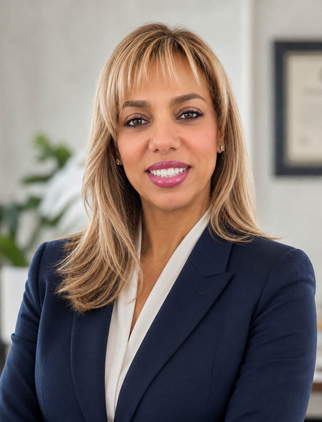 Portrait of Caridad “Cary” M. Pena, founder and president of Sensus Health